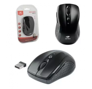 Mouse C3Tech sem fio 2.4ghz bi-direcional 1600 dpi 6 botoes M-W012 II preto